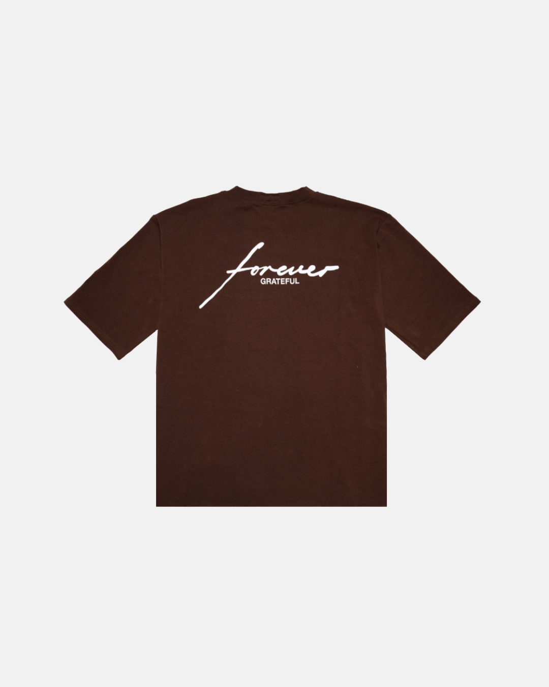 Brown Forever Grateful Drop Shoulder Tee
