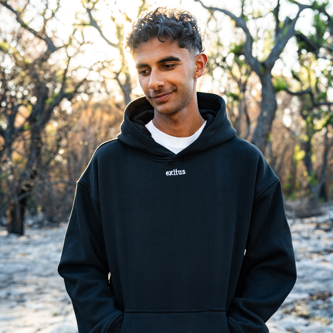 Forever Grateful Christian Streetwear Winter Hoodie – Black