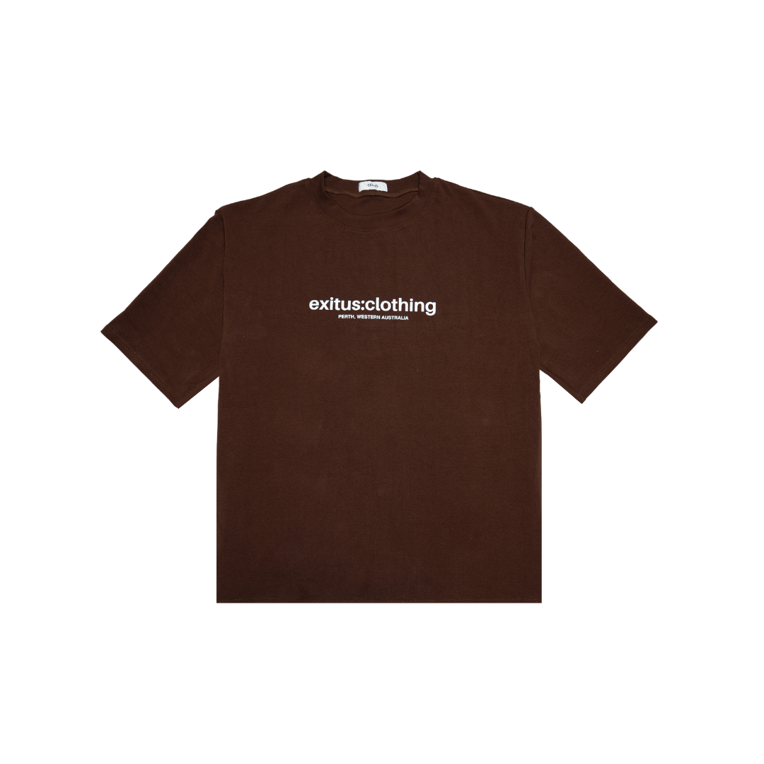 Brown Forever Grateful Drop Shoulder Tee