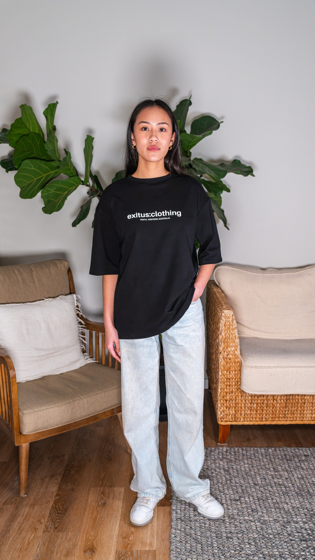 Black Forever Grateful Christian Streetwear Drop-Shoulder Tee