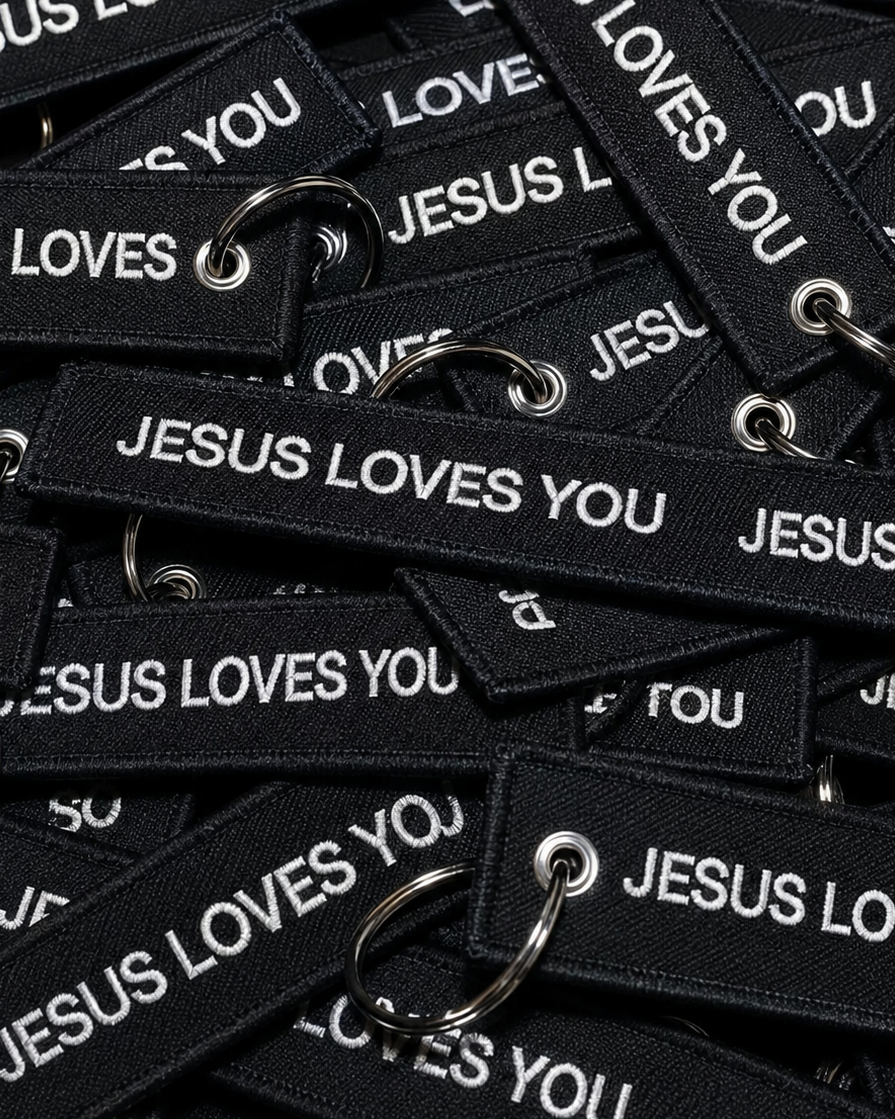 "Jesus Loves You" Flight Tag Keychain
