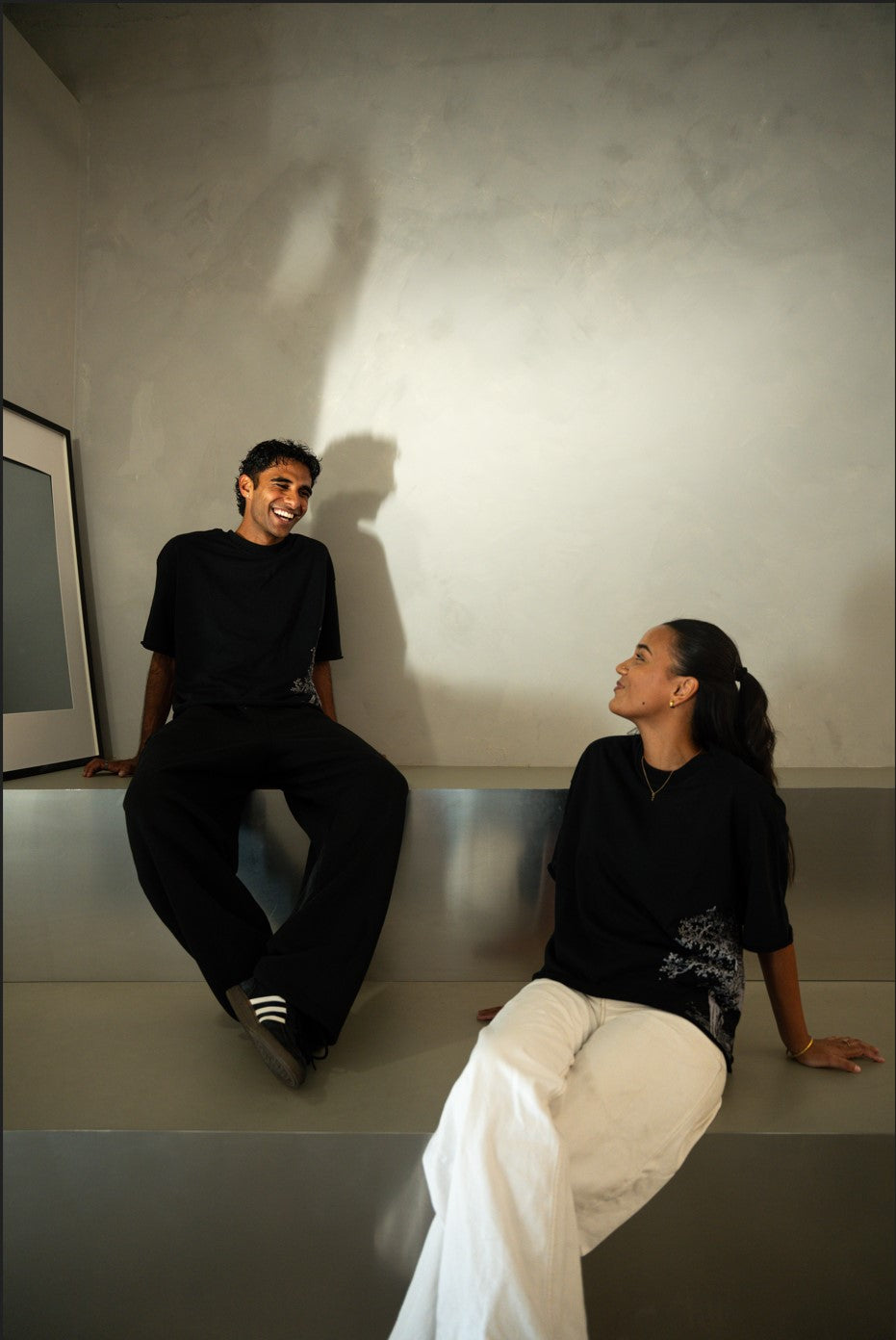 Black French Terry Cropped T-Shirt