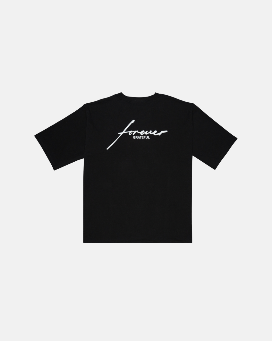 Black Forever Grateful Christian Streetwear Drop-Shoulder Tee